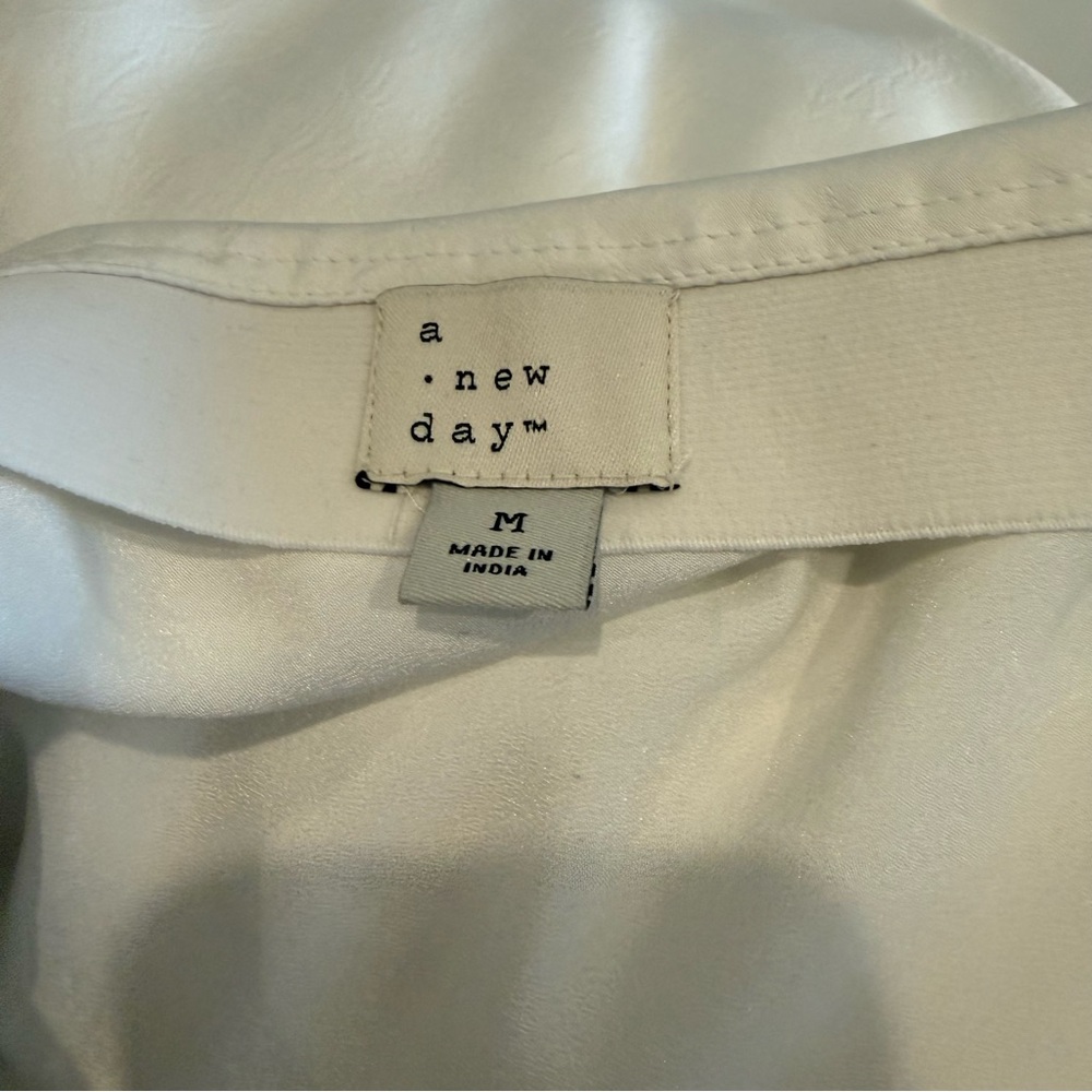Target A New Day White Maxi Slip Skirt with Black Lace Hem - Picture 3 of 3